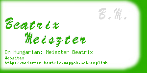 beatrix meiszter business card